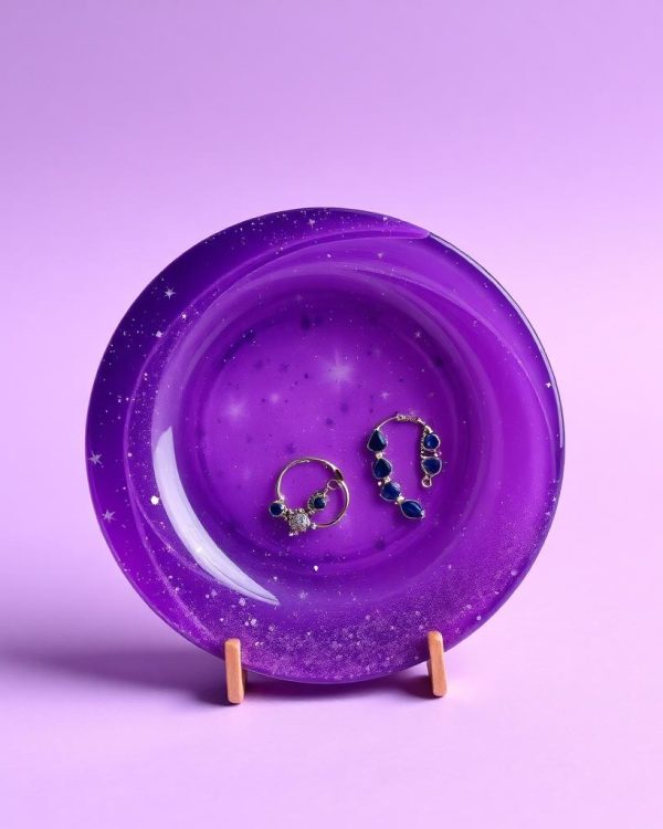 Celestial Moon Resin Jewelry Dish